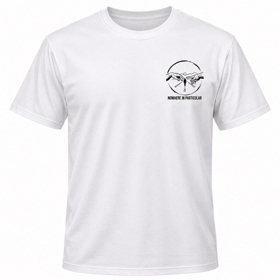 Nowhere in Particular T-Shirt – White, Chest Logo